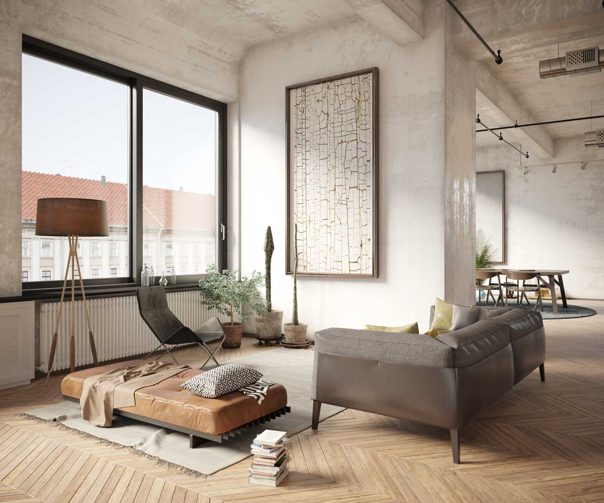 Interior Design and Rendering 3D of a Living room realized at MADILab